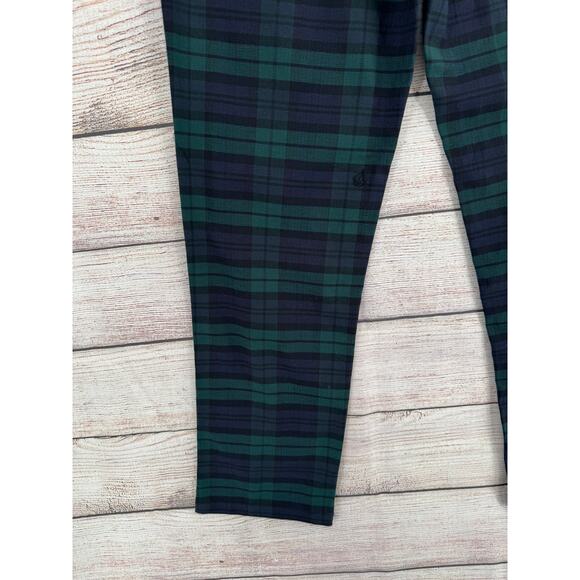 Volcom FroChickie High Rise Plaid Chino Pants Womens 29x30 Blue Green NEW - Picture 6 of 14